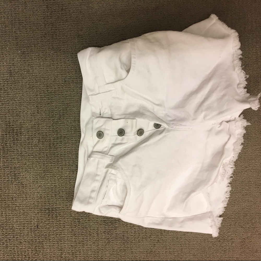 Brandy Melville white jean shorts